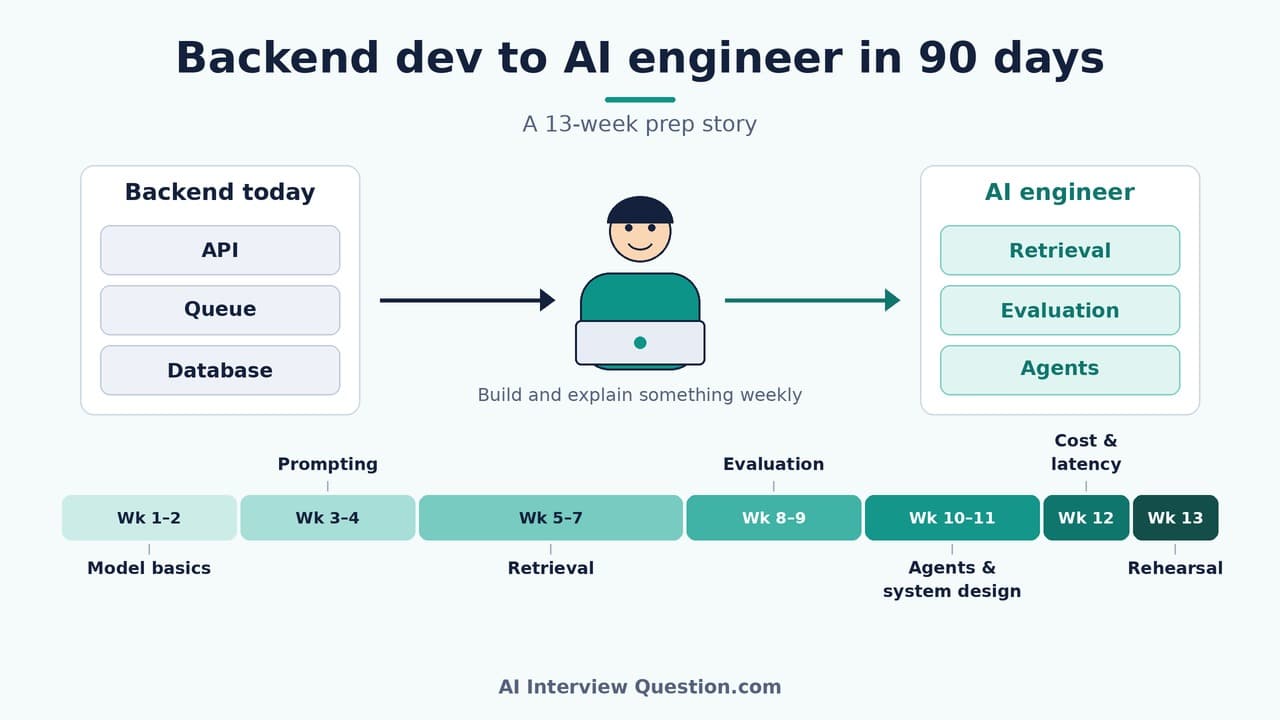From backend dev to AI engineer in 90 days: a prep story