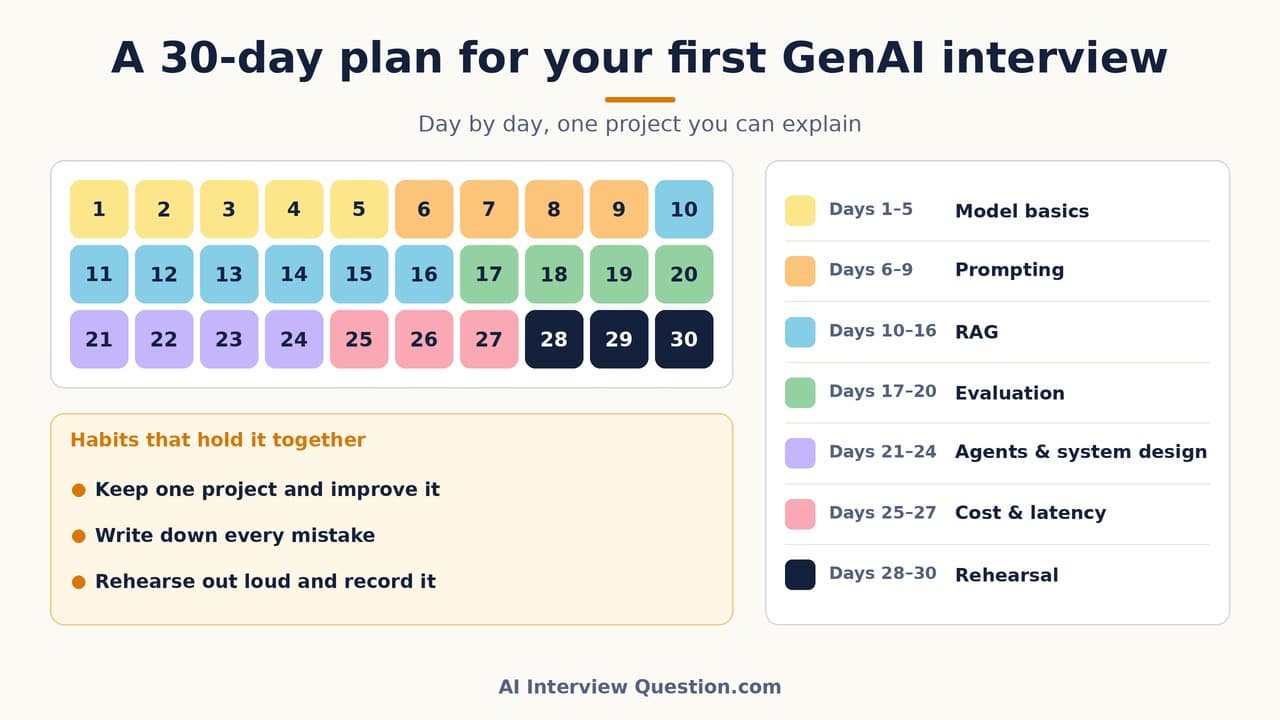 A 30-day plan to crack your first GenAI interview